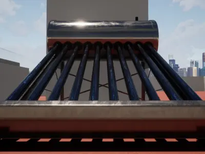 SOLAR WATER HEATER 3D model