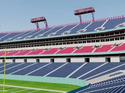Nissan Stadium - Nashville USA Low-poly 3D model