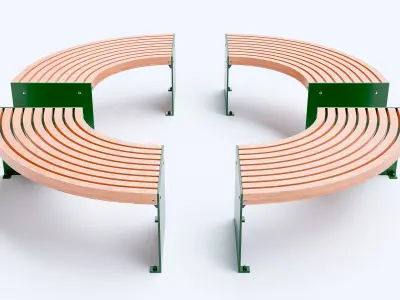 Street Bench 02 3D model