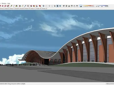 Sketchup Cultral Center 145 3D model