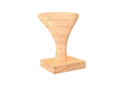 Rubber Heart Stamp v1 003 Low-poly 3D model