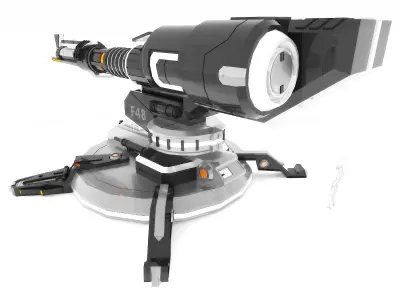 Sci-Fi Turret F48 3D model
