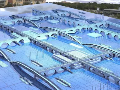 Sci-Fi Future Utopian bridgeway 3D model