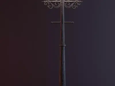 Magnificent antique street lamp of the 18th and 19th centuries 3D model