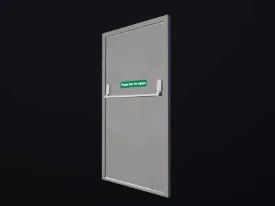 Push Bar Open Door Low-poly 3D model