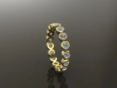 Bezel Infinity Band Ring 2mm50 Size 7 3D print model