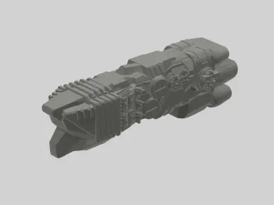 FLEET CORE - SG8A USDF MONITOR with DECK WEAPONS 3D print model