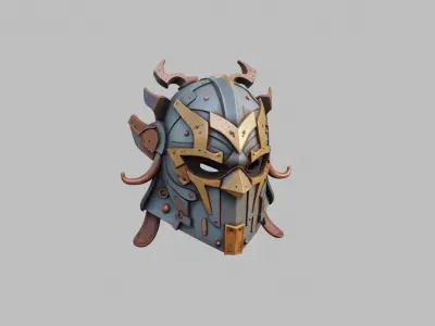Sci Fi Knight Helmet 3D model