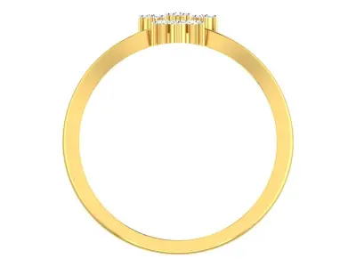 Solitaire Engagement Wedding Bypass Ring  3D print model order