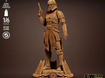STAR WARS Captain Enoch Sculpture Tested for 3D printing 3D print model