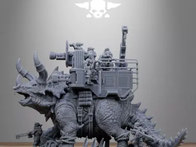 GrimGuard Jungle Fighters Triceratank 3D print model