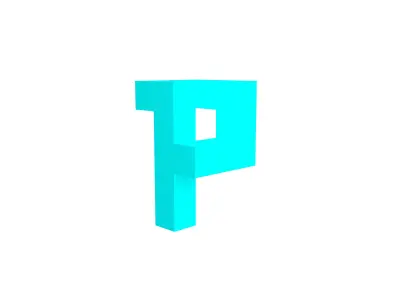 P Symbol v1 003 Low-poly 3D model