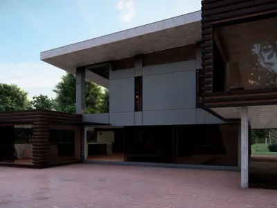 Casa Scene-villa-modern house 3D model 95