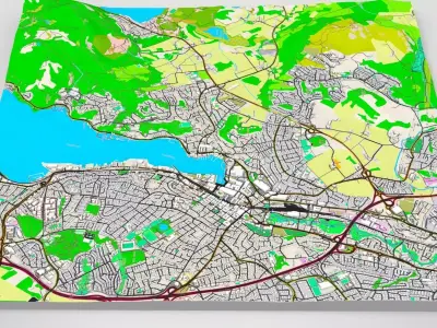 Cityscape Sandnes Norway 3D model