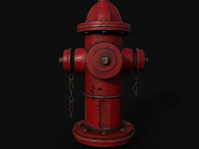 Fire Hydrant Low-poly 3D model