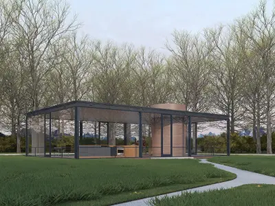 Glass House 3D model