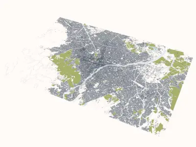 Sapporo City in Hokkaido Japan 3D model