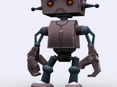 3DRT Chibii-robot 08 Low-poly 3D model