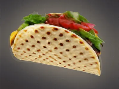 Taco food 3D print model