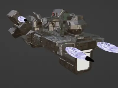 Heavy Space Cruise Ship 3D model