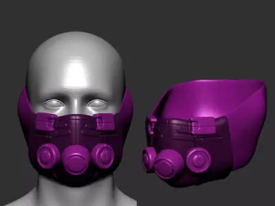 helmet high poly sculpt 3d printable  3D model 79