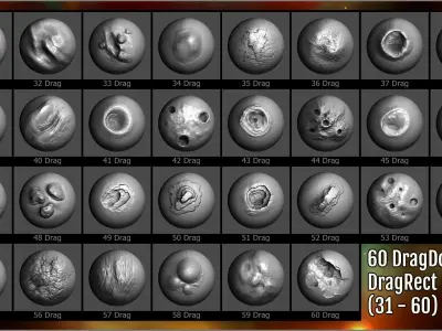 Alien Planet Maker 300 ZBrush Brushes 3D model