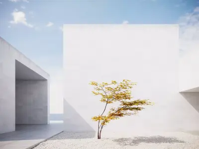 Small Autumn tree vpt028 3D model