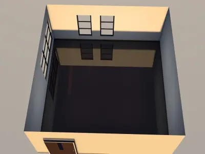 Empty Room  Low-poly 3D model