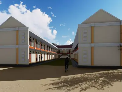 Boarding House 02 use at indonesia 3D model