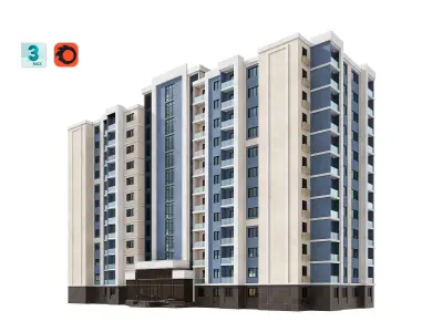 Residential Building 002 3D model