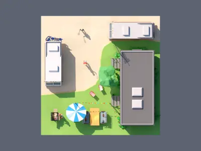 land 53A Low-poly 3D model