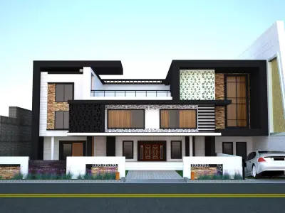 house exterior day scene Free 3D model