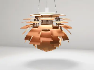  Orange Design Ceiling Light 3D model