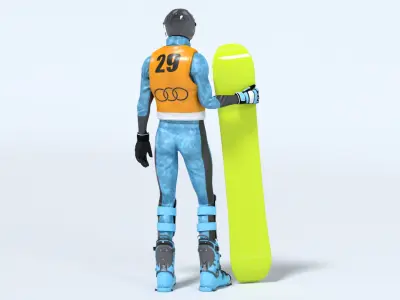  Olympic Snowboarder Animated HQ Standard License 