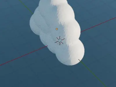 rigged cartoon clouds Low-poly 3D model