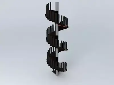 ladder spiral staircase 3D model