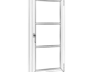 Plastic Window 800mm x 1520mm 3D model