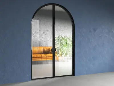 glass arch door 3D model