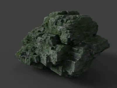 Rock 8-7 Low-poly 3D model