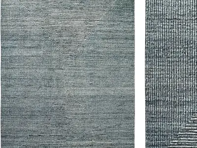 Ellipse Hand-knotted Wool Rug 3D model