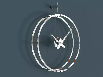 2 Puntos circular wall clock 3D model