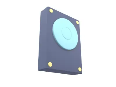 Hard Disk Icon v1 003 Low-poly 3D model