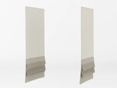 Blinds 2 pair of glass doors 3D model