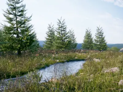 Forest River Generator Low-poly 3D model