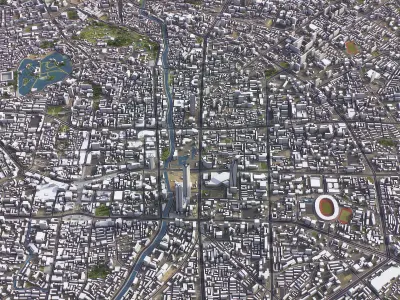 Kunming - 3D City Model Low-poly 3D model