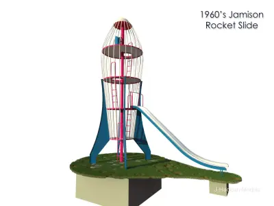 1960s Jamison Rocketship Slide  3D model