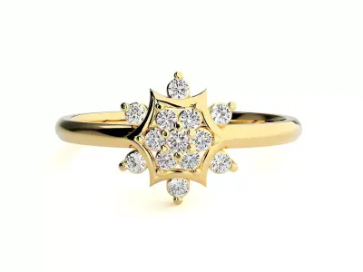 Women ring 3D print model 145
