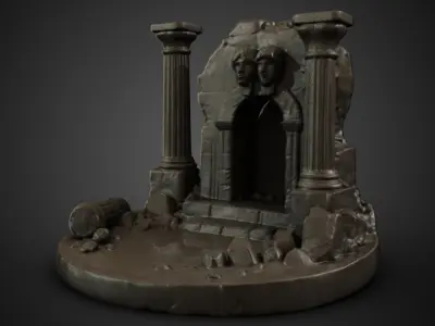 Diorama scene gemini for figure saint seiya 3D print  3D print model