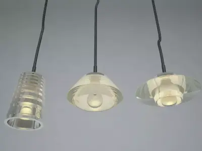 TOM DIXON GLASS PRESSED PENDANT LIGHTS 3D model