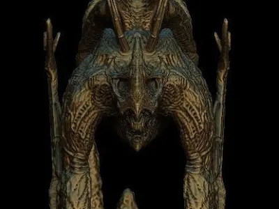 The Cave Creature sliced and Keyed 3D model